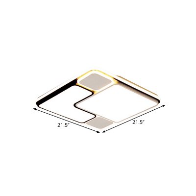 Square Ceiling Light Fixture Nordic Acrylic 18
