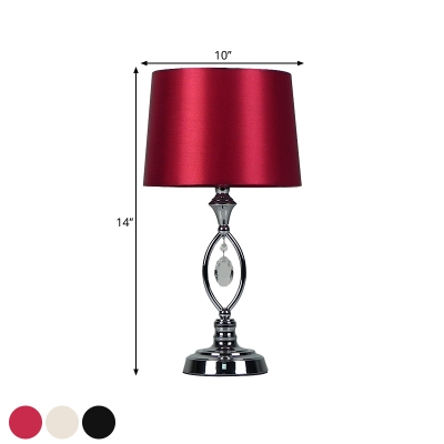 Bulb Drum Shade Table Light Modern Red, Pink And White Zebra Lamp Shade