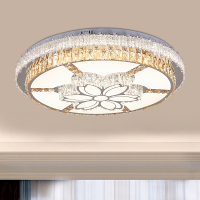 

Clear Blossom Flush Ceiling Light Contemporary Hand-Cut Crystal LED Ceiling Flush Mount for Living Room, HL662764