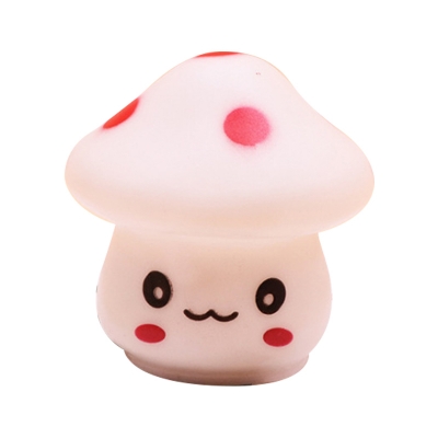 Mushroom Mini Wall Night Light Cartoon Plastic White/Red/Blue LED Plug-in Nightlight for Kindergarten