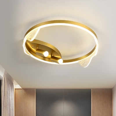 Gold Circular Ceiling Light Fixture Nordic 16