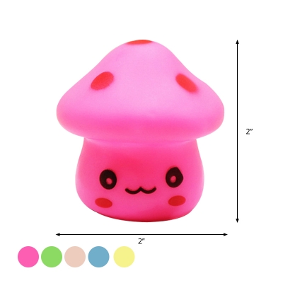 Mushroom Mini Wall Night Light Cartoon Plastic White/Red/Blue LED Plug-in Nightlight for Kindergarten