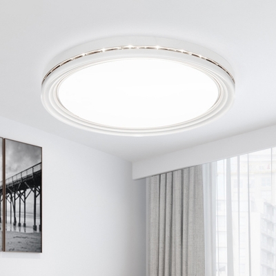 Rounded Flush Mount Light Modernist Acrylic LED White Flushmount Lighting for Bedroom