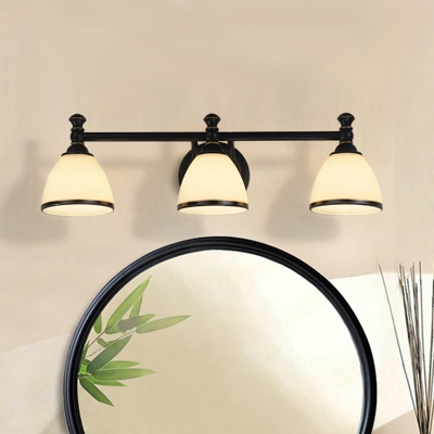 Handmade Milk Glass Bell Vanity Lamp, Wall Mounted Vanity Lights