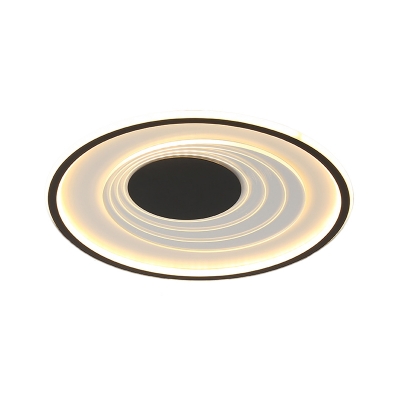 Acrylic Multi-Layer Flush Light Modernist Black/Gold 16