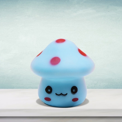 Mushroom Mini Wall Night Light Cartoon Plastic White/Red/Blue LED Plug-in Nightlight for Kindergarten