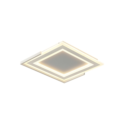 Square Flush Light Fixture Nordic Acrylic LED Gold Flushmount Lighting in Warm/White Light, 16