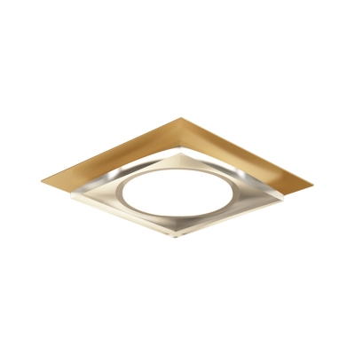 Square Bathroom Flush Mount Light Acrylic LED Nordic Flushmount Lighting in Black/Gold, Warm/White Light