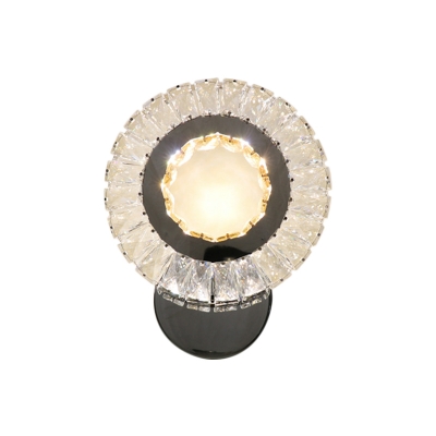 Sunflower Bedside Wall Lighting Ideas Simple Crystal LED Clear Wall Light Sconce