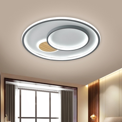 Acrylic Circular Flush Ceiling Light Nordic 16.5