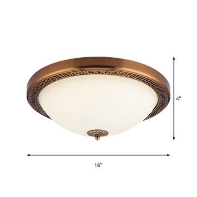 Simplicity Dome Ceiling Lamp Opaline Glass 14