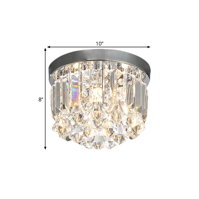 Double Layered Ceiling Fixture Modern Fluted Glass 10