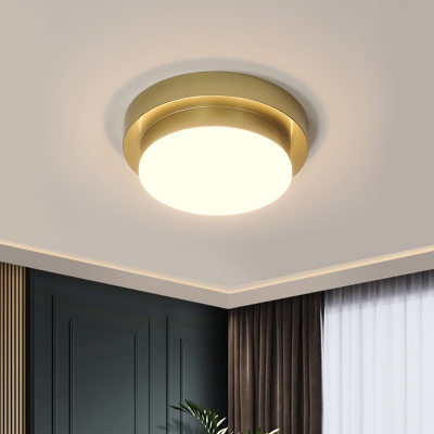 Contemporary LED Flushmount Lighting with Acrylic Shade Gold Triangle/Round/Square Flush Mount Light