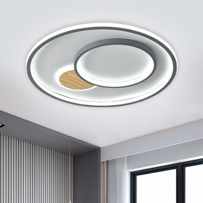 Acrylic Circular Flush Ceiling Light Nordic 16.5