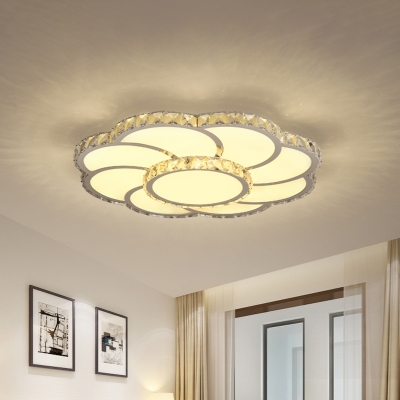 Inlaid Crystal Blossoming Ceiling Flush Modern 18