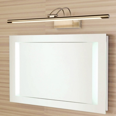 Metallic Tube Wall Lighting Ideas Modernism LED Brass/Nickel Vanity Wall Lamp with Swing Arm in Warm/White Light