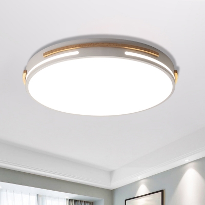Minimalist Circle Flush Mount Light Acrylic LED Sitting Room Ceiling Flush in White/Green