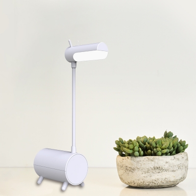 Pony Touch LED Reading Book Light Kids Silicone Blue/White/Pink Desk Lamp with Flexible Arm