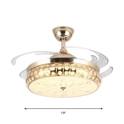 Gold Round Fan Lighting Simple 19