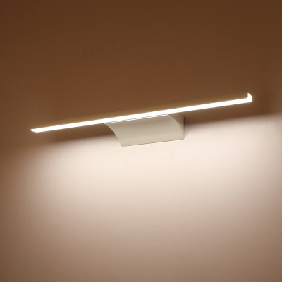Bar Wall Mounted Light Fixture Modern Metal LED Washroom Vanity Lamp in White, 15