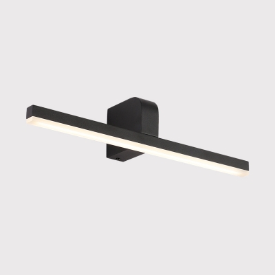 Beamed Vanity Lighting Ideas Modernism Metallic Black/White LED Wall Lamp Fixture in Warm/White Light