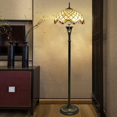 Victorian Scalloped Floor Lighting 3, Victorian Floor Lamp With Beaded Shade