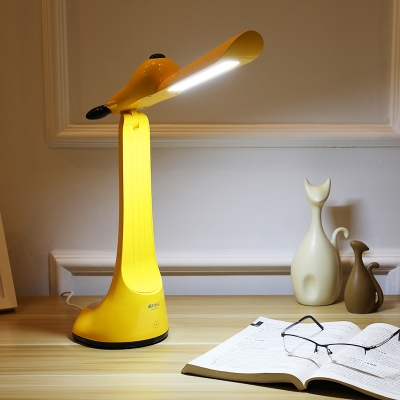 Yellow Puppy Rotatable Plug In Desk Lamp Cartoon Silicone LED Reading Book Light with Touch Sensor
