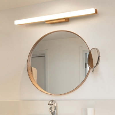 Linear Bathroom LED Vanity Lamp Acrylic Minimalist Wall Lighting in Beige, 16