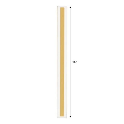 Rectangle Doorway Wall Mount Lamp Metallic LED Contemporary Wall Lighting Fixture in Gold, Warm/White Light