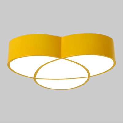 Connecting Oval Flush Light Simplicity Acrylic Red/Yellow/Green LED Ceiling Flush Mount for Corridor