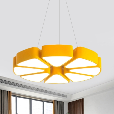Kids Style LED Ceiling Flush Mount Yellow Lemon Flush Lamp Fixture with Acrylic in Warm/White Light