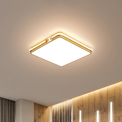 Metallic Square Ceiling Lighting Simplicity 16.5