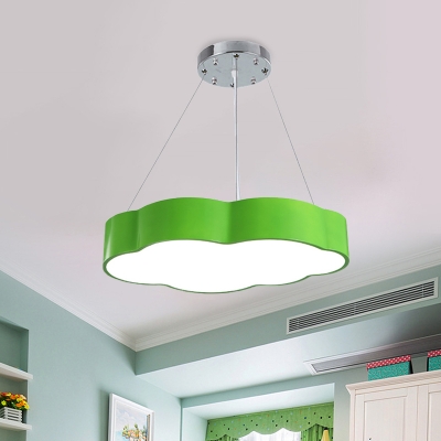 Red/Yellow/Green Cloud Drop Lamp Cartoon LED Acrylic Chandelier Pendant Light for Children Room