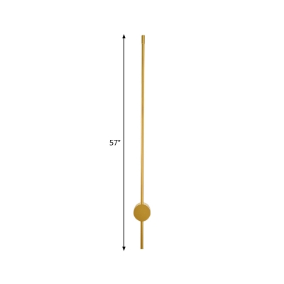 Thin-Line Wall Light Fixture Contemporary Style Metal Gold LED Wall Mounted Lighting, 47