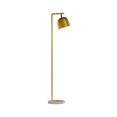 Bell Floor Standing Light Minimalism Metal 1 Head Black/Gold Floor Lamp for Living Room