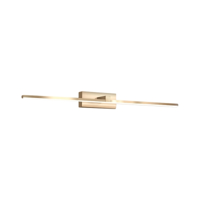 Gold Cylindrical Vanity Light Fixture Modern Style 23.5