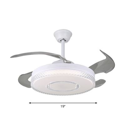 Acrylic Round Fan Light Ceiling Fixture Simple 19