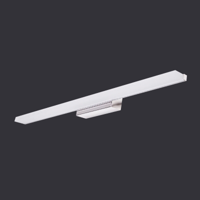 Modernist LED Wall Lighting Fixture White Straight Vanity Mirror Lamp with Acrylic Shade in Warm/White Light
