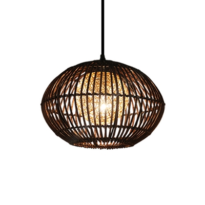Bamboo Global Cage Ceiling Pendant Asia Style 1 Bulb 16