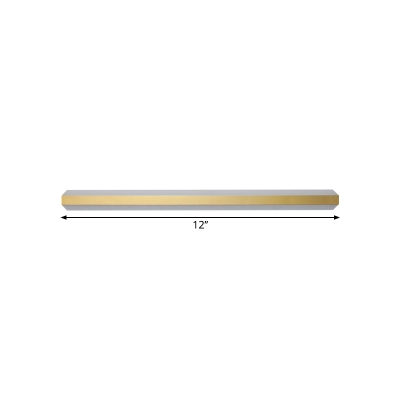 Linear Surface Wall Sconce Simplicity Metal LED Gold Wall Lamp in Warm/White Light, 12