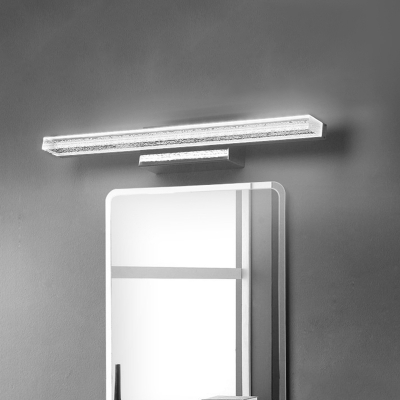 Acrylic Bar Surface Wall Sconce Minimalist LED Vanity Lighting Ideas in Silver, Warm/White Light