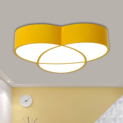 Connecting Oval Flush Light Simplicity Acrylic Red/Yellow/Green LED Ceiling Flush Mount for Corridor