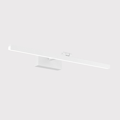Black/White Linear Wall Mounted Lamp Minimalism LED Metallic Vanity Lighting in Warm/White Light