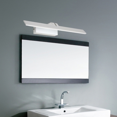 LED Toilet Vanity Lamp Fixture Modernism White Wall Mounted Lighting with Ultra-Thin Metal Shade in Warm/White Light