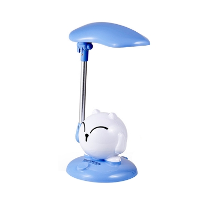 Cartoon Character Adjustable Task Lamp Kids Plastic Study Desk LED Reading Lamp in Blue