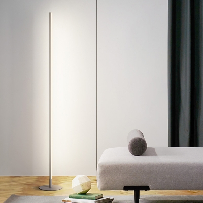 Minimal Streamlined Floor Reading Light Metal Living Room LED Stand Up Lighting in Black/White