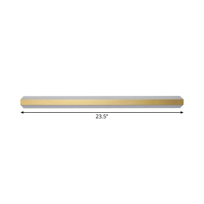 Linear Surface Wall Sconce Simplicity Metal LED Gold Wall Lamp in Warm/White Light, 12