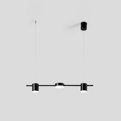 Circular Chandelier Lamp Modernist Metallic 3/5 Heads Black/Gold Down Lighting Pendant in Warm/White Light