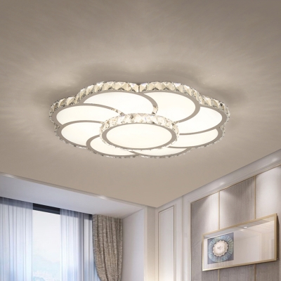 Inlaid Crystal Blossoming Ceiling Flush Modern 18