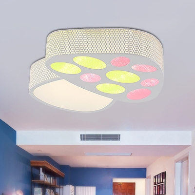 Mushroom Acrylic Ceiling Lighting Minimalist LED White Flush Mount Lamp Fixture in Warm/White Light